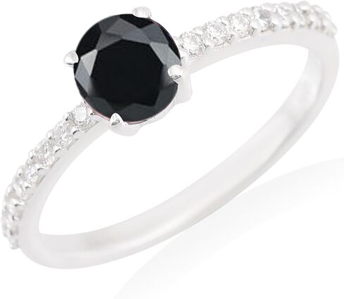 Black Tourmaline Round Shape Silver Ring husband gift- Solid Silver Black Tourmaline loose stone Rings - Black Tourmaline 925 Silver Ring suppiler jewelry gift for mom birthday in Saudi Arabia