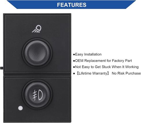 Fog Lamp Switch Cargo Light Switch Compatible with 03-07 Chevy Chevrolet Tahoe Avalanche Suburban Silverado Cadillac Escalade GMC Yukon Sierra 1500 2500 3500 Replace 15143597 15076588 Bluish LED in Saudi Arabia