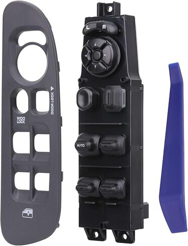 Master Window Switch Control Button & Grey Bezel, Compatible with 2002-2009 Dodge Ram 1500 2500 3500, 2001-2003 Dodge Durango, 2001-2004 Dodge Dakota, Replace OEM 68171680AA, 56049805AB in Saudi Arabia