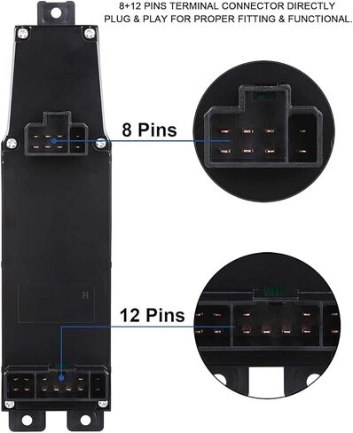 Master Window Switch Control Button & Grey Bezel, Compatible with 2002-2009 Dodge Ram 1500 2500 3500, 2001-2003 Dodge Durango, 2001-2004 Dodge Dakota, Replace OEM 68171680AA, 56049805AB in Saudi Arabia
