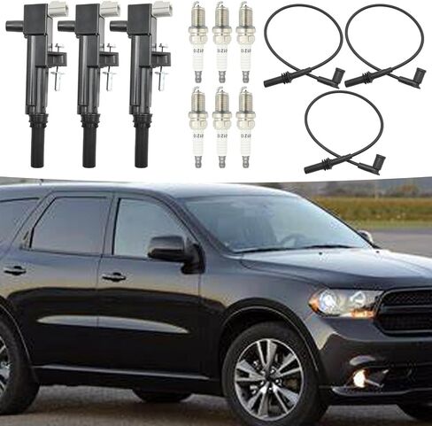 3 Pack UF640 Ignition Coil Coil Pack 6 Spark Plug 3 Wire ، استبدال Dodge Dakota Durango 2009-2011 ، استبدال Jeep Commander Cherokee 2009-2010 ، يحل محل 5C1709 5149199AA in Saudi Arabia