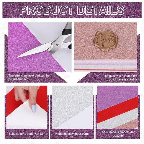 40 Sheet Christmas Glitter Cardstock Red Green Gold Silver Xmas Thick Card Stock Paper 92lb/250gsm Paper Cards for Prints Scrapbook DIY Craft Supplies, 8.5 x 11 Inch in Saudi Arabia