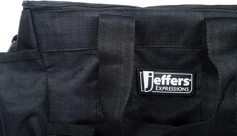Jeffers Expression Deluxe Grooming Bag ، Party Cheetah - منظم أعلى سستة للفرش ، الرش ، اختيارات الحافر ، تاك وإكسسوارات - السفر ، التخييم ، الحصان ، الكلب ، القط والحيوانات الأليفة. in Kuwait