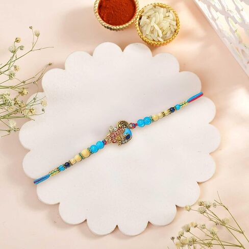 Handmade Evil Eye Rakhi Set of 3 – Beaded Rakhi for Brother – Raksha Bandhan Gift – Nazar Rakhi Combo in Saudi Arabia