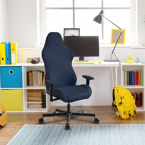 Stretch Gaming Chair Cover, Soft and Comfortable, Dust Protection, Modern Design, for Office Computer Racing Seat(Dark Blue) in Saudi Arabia