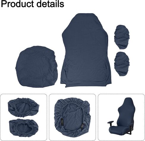 Stretch Gaming Chair Cover, Soft and Comfortable, Dust Protection, Modern Design, for Office Computer Racing Seat(Dark Blue) in Saudi Arabia