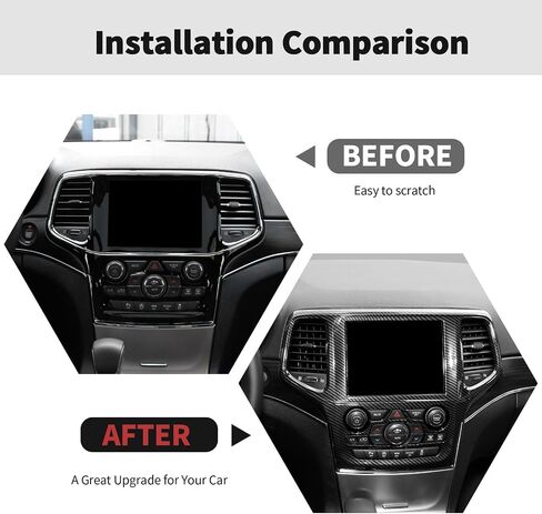 RT-TCZ Carbon Fiber Center Console Multimedia Multimigation GPS GPS Cover Cover Accountors INTROPERSIONS لـ JEEP GRAND Cherokee 2014-2018 in Saudi Arabia