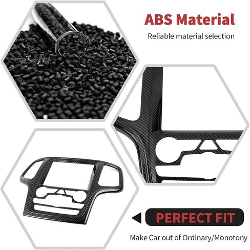 RT-TCZ Carbon Fiber Center Console Multimedia Multimigation GPS GPS Cover Cover Accountors INTROPERSIONS لـ JEEP GRAND Cherokee 2014-2018 in Saudi Arabia