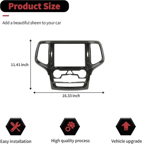 RT-TCZ Carbon Fiber Center Console Multimedia Multimigation GPS GPS Cover Cover Accountors INTROPERSIONS لـ JEEP GRAND Cherokee 2014-2018 in Saudi Arabia