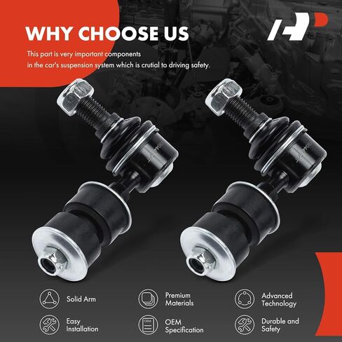 A-Premium 2 x Front Sway Bar Links Stabilizer Bar Links, Compatible with Saab 9-3 1999-2003, 900 1994-1998 in Saudi Arabia
