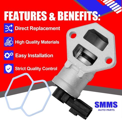 SMMS Idle Air Control Valve IAC for Ford - 6Cyl 4.0L - Explorer Sport Trac Ranger for Mazda B4000 4.0L 2001-2011, IAC Valve with Connector Replaces OE AC415 1F2220660 in Saudi Arabia