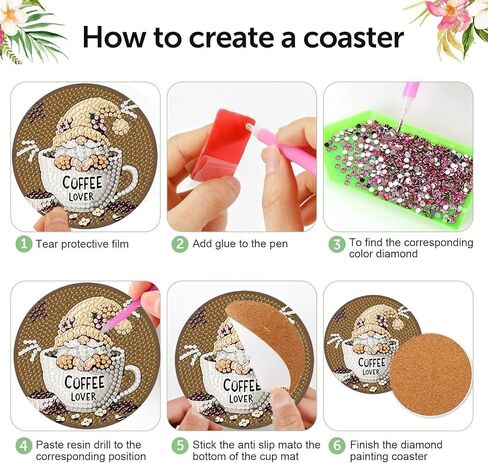 8 PCS Small Animals Diamond Art Coasters Kits - Fall Diamond Painting Coasters Kits with Holder, Diamond Art Coasters, Diamond Art Kits for Adults Coasters, for Home Decor Gifts 4X4Inch (Autumn) in Kuwait