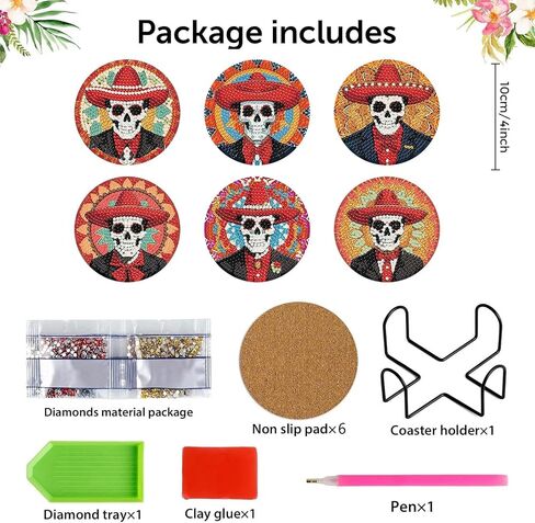8 PCS Small Animals Diamond Art Coasters Kits - Fall Diamond Painting Coasters Kits with Holder, Diamond Art Coasters, Diamond Art Kits for Adults Coasters, for Home Decor Gifts 4X4Inch (Autumn) in Kuwait