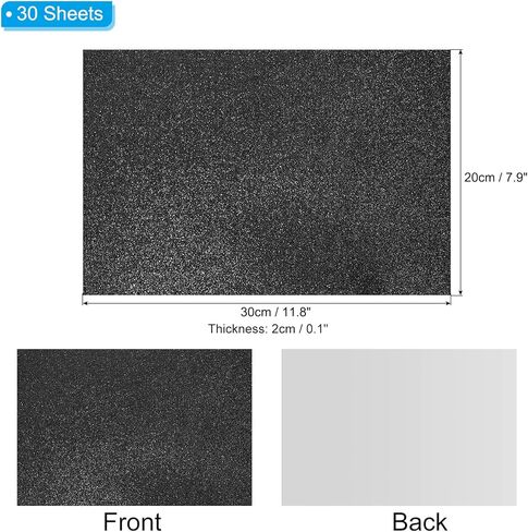 Patikil 30sheets صفراء إيفا إيفا براقة ورقة 11.8 × 7.9 بوصة 2 ملم مع ورقة الرغوة الحرف البريق الخلفية للادة اللمسات للادة اللمسات للاصوص على الحرف اليدوية DIY in Kuwait