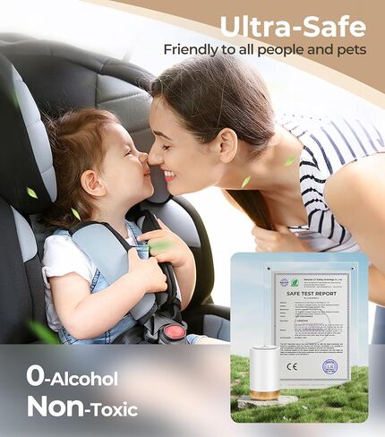 Waterless Diffuser for Essential Oil Nebulizer Battery Operated Scent Air Machine, Auto On/Off by AI Chip, Built-in Battery, Works Silently, 3 Mist Level for Home Room Cars Office Black in Kuwait