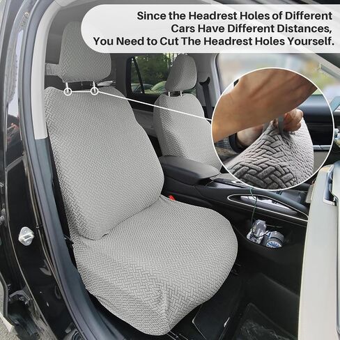 ele ELEOPTION 2 Sets Car Front Seat Covers with Storage Pocket Breathable Universal Automotive Seat Cushion Carseat Covers Protector for Truck, Van and SUV Camel Color in Saudi Arabia