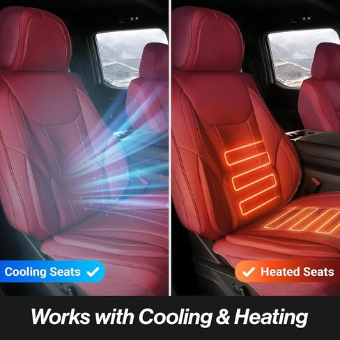 Coverland Custom Car Care Covers متوافق مع 2005-2009 Ford Mustang-جلدية متميزة غير قابلة للانزلاق مقعد مقعد مقعد للماء المخصص لائحة واقي داخلي [مقعد أسود خلفي] in Kuwait