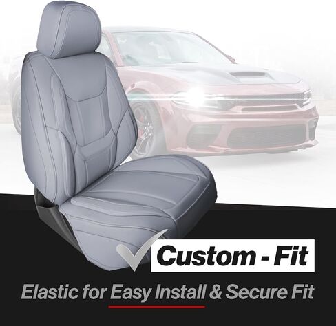 Coverland Custom Car Care Covers متوافق مع 2005-2009 Ford Mustang-جلدية متميزة غير قابلة للانزلاق مقعد مقعد مقعد للماء المخصص لائحة واقي داخلي [مقعد أسود خلفي] in Kuwait