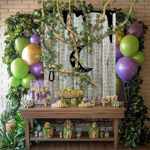 Zeyune 5.91 x 2.95 ft Outhouse Door Cover 28 ft Artificial Ivy Vines 32ft DIY Paper Trunk Stick Vine Vintage Outhouse Barn Door Backdrop for Western Party Decorations Country Birthday Halloween Party in Saudi Arabia