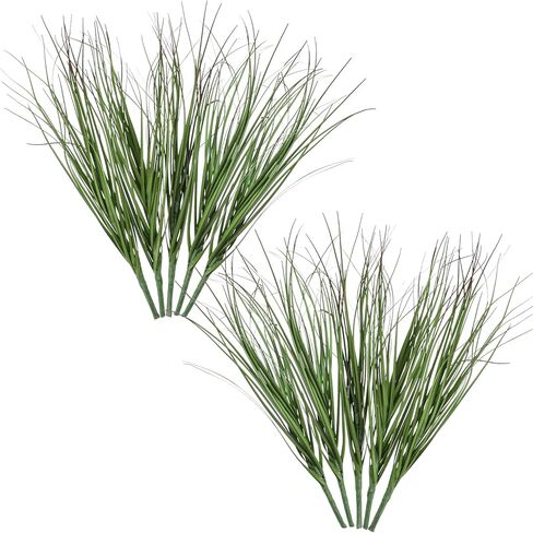 Bremorou 10 PCS نباتات طويلة الاصطناعية الطويل العشب في الهواء الطلق ، شجيرات القمح المزيفة الطوي in Kuwait