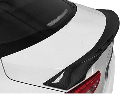 Trunk Spoiler Compatible with 2014-2023 Maserati Ghibli ASPEC, ASPEC Style Black Real Carbon Fiber Trunk Deck Lid Lip Wing by IKON MOTORSPORTS, 2015 2016 2017 2018 2019 2020 in Kuwait