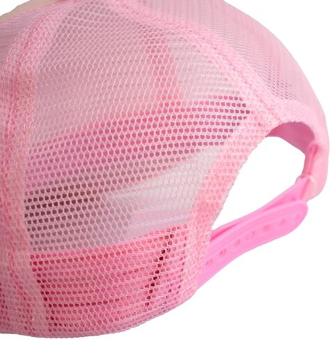 Sorority Shop Phi Mu Baseball Cap - Mesh Trucker-Style Hat, Padded Front Panel and Snap Closure, Phi Mu Gifts for Women Pink in Saudi Arabia