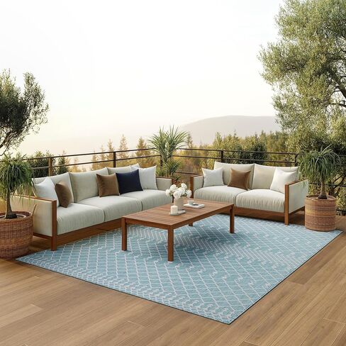 Nourison Home Positano 7' x 10' Fabric Navy Blue Area Rug in Kuwait