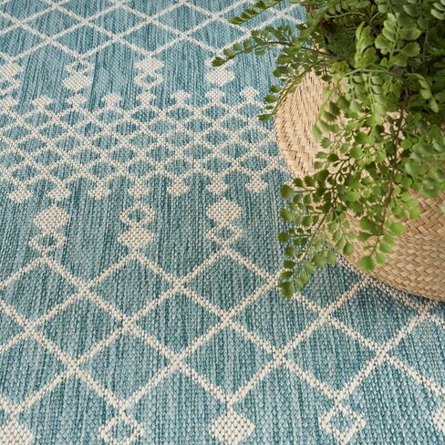 Nourison Home Positano 7' x 10' Fabric Navy Blue Area Rug in Kuwait