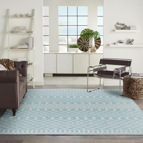 Nourison Home Positano 7' x 10' Fabric Navy Blue Area Rug in Kuwait