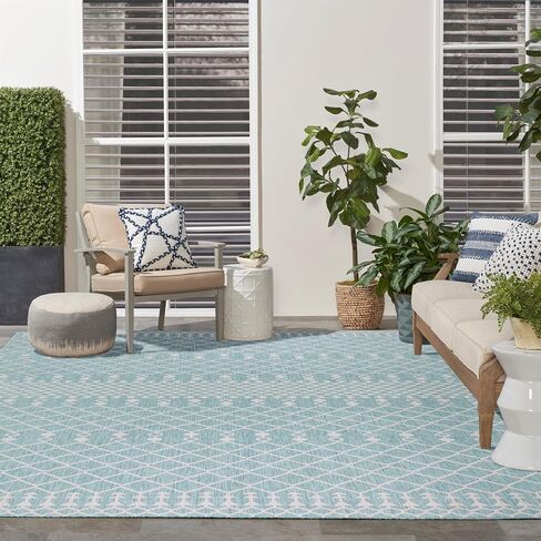 Nourison Home Positano 7' x 10' Fabric Navy Blue Area Rug in Kuwait