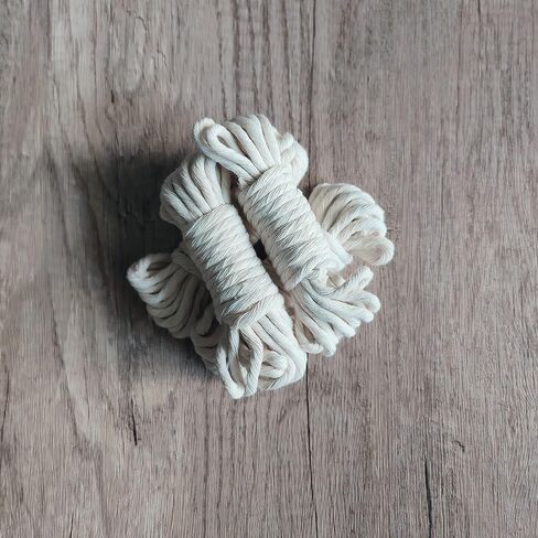 سلك ماكن من القطن المفرد 6 مم ، بيج 114 ياردة ، القطن الطبيعي غير المسبق ، حبل سميك ملتوية واحد ، حبل حرفة ناع in Kuwait