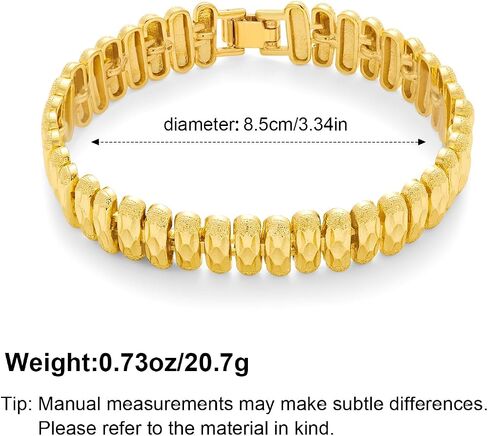 سوار ذهبي للنساء مكتنزة 14K سوار مطلي بالذهب مطلي يدويًا بالقلق اليدوي. in Saudi Arabia