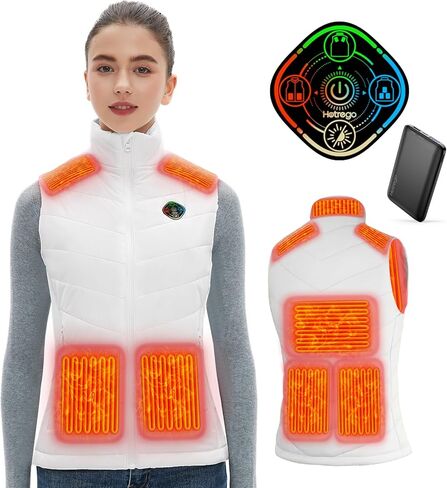 Heated Vest Women with Battery Pack Included, Smart Controller, Lightweight Electric Heating Jacket, Light Out Design in Saudi Arabia