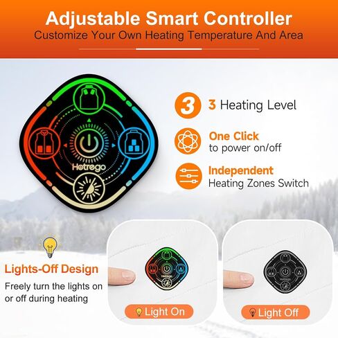 Heated Vest Women with Battery Pack Included, Smart Controller, Lightweight Electric Heating Jacket, Light Out Design in Saudi Arabia