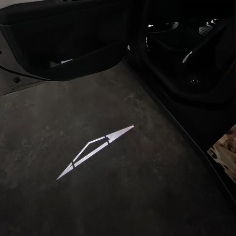 4 Pack Tesla Cybertruck Welcome Lights - Puddle LED Door Projector Lights with 3 Designs - Easy Plug & Play Installation for 2023-2025 Cybertruck (Cybertruck icon) in Kuwait