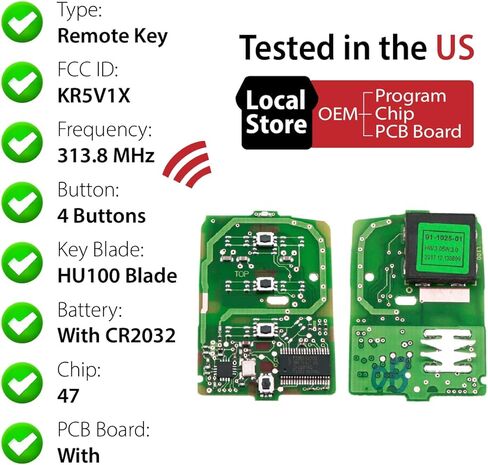 Replacement for 2017 2018 2019 2020 Acura ILX RLX TLX Key Fob Remote Control KR5V1X 4 Buttons 313.8MHz in Saudi Arabia