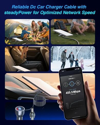 starlink mini dc power cable levent appter ، شاحن سيارة من 12 فولت إلى 48 فولت مع منافذ USB/type C ، سلك طاقة متين للشاحنة ، RV ، ملحقات السيارات - مقاومة للماء ، شاق ، إمدادات الطاقة 10 قدم/3 أمتار in Saudi Arabia
