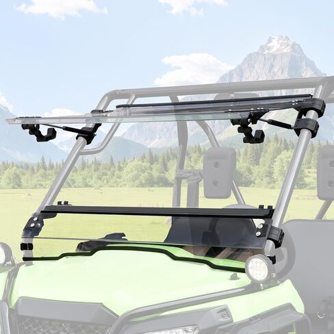 قم بتقليب الزجاج الأمامي لـ Honda Pioneer 520 2021-2025/Pioneer 500 2015-2023 ، 3-in-1 1/5 "ملحقات الزجاج الأمامي القابل للتعديل في الكمبيوتر الشخصي ، فيديو مفتوح/مغلق ، التثبيت ، التثبيت. in Kuwait