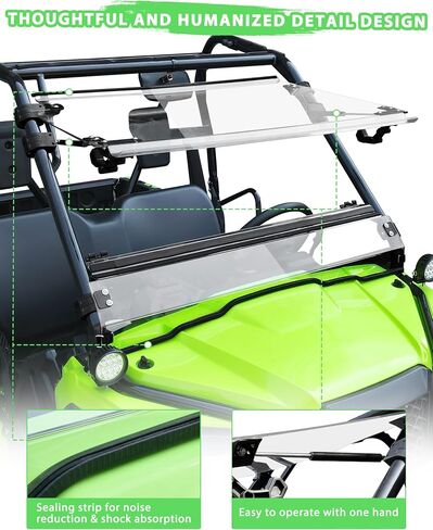 قم بتقليب الزجاج الأمامي لـ Honda Pioneer 520 2021-2025/Pioneer 500 2015-2023 ، 3-in-1 1/5 "ملحقات الزجاج الأمامي القابل للتعديل في الكمبيوتر الشخصي ، فيديو مفتوح/مغلق ، التثبيت ، التثبيت. in Kuwait