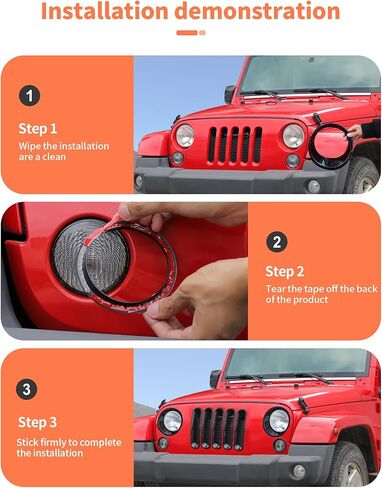 إدراج الشواية الأمامية+المصباح الأمامي+غطاء ضوء الدوران الأمامي يتوافق مع Jeep Wrangler JK JKU 2007-2018،11pcs مجموعات تقليم خارجية ، أسود in Kuwait