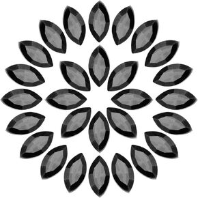 MECCANIXITY 50Pcs Horse Eye Shape Rhinestones, 7 x 15 mm Point Back Rhinestone Beads for Jewelry Making Crafts Costume Crystal Embellishments, Gold in Kuwait