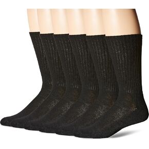Hanes Men's ComfortBlend 6-Pack Cushioned Casual Solid Crew Socks in Saudi Arabia