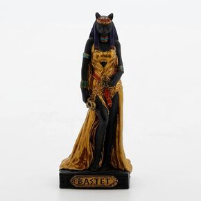 Veronese Design 3 1/2" Tall Egyptian Gods Miniature Collectible Resin Figurine (Bastet, Multicolor) in Kuwait