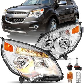 تشمل مصابيح مجموعة المصابيح الأمامية JSBOBOYAT المتوافقة مع 2010-2015 Chevy Chevrolet Exhinox LS/LT نوع الهالوجين من نوع الراكب والسائق in Kuwait