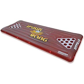 طاولة Pittman Outdoors العائمة لشرب البيرة - طاولة قابلة للنفخ سبلاش بونج مع حاملات أكواب متوهجة في الظلام، تتسع لشخصين أو 4 أشخاص in Kuwait