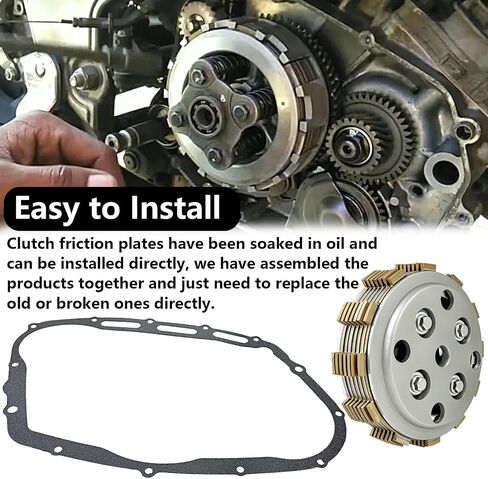 Clutch Kit & Center Clutch Inner Hub & Outer Pressure Plate Kit & Gasket Kit Compatible with Intruder 700 750 800 VS700GLP VS800GL VS750GLP Boulevard S50 VS800 in Saudi Arabia