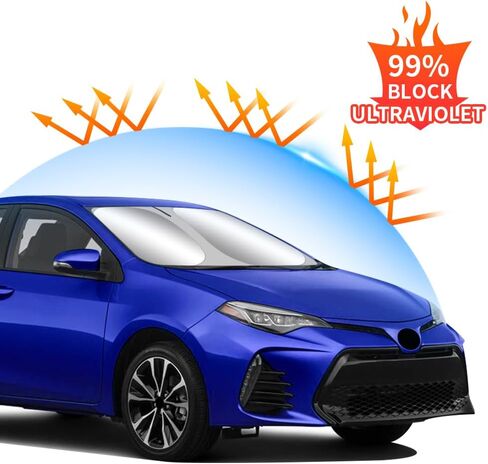 Car Sun Shade for Ford Maverick 2022 2023 2024 2025 Pickup Truck Auto Interior Accessories Front Windshield Sunshade Foldable Insulation Reflective Protector Parasol Window Curtains Cover Visor in Saudi Arabia