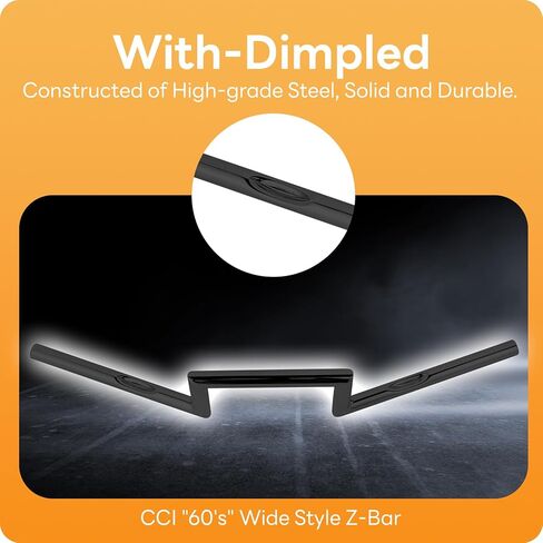 CUSTOM CHROME CCI 6" Rise 1" Fat Z-Bar Handlebar Fit For Harley-Davidson Honda Yamaha Suzuki Kawasaki Triumph Most Chopper Cruisers Bobber Bike Cafe Racer in Kuwait