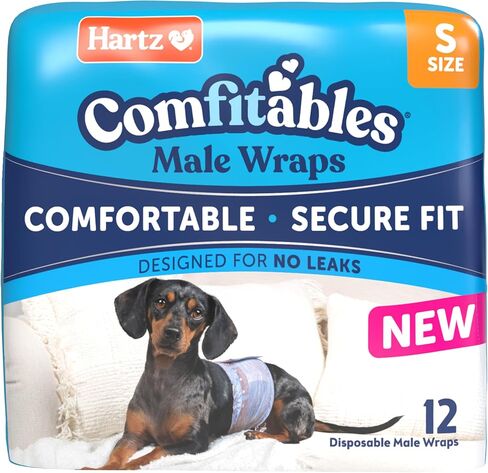 New! Hartz® Comfitables® Disposable Male Dog Wraps with Stretchy Waistband, Large 24 Count in Saudi Arabia