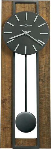 Howard Miller Zion Wall Clock - Pendulum Modern Home Decord Clock Clock Battery Battery تعمل ساعة كوارتز مثالية لغرف المعيشة مكاتب ومساحات في الهواء الطلق ديكور الجدار الأنيق in Saudi Arabia